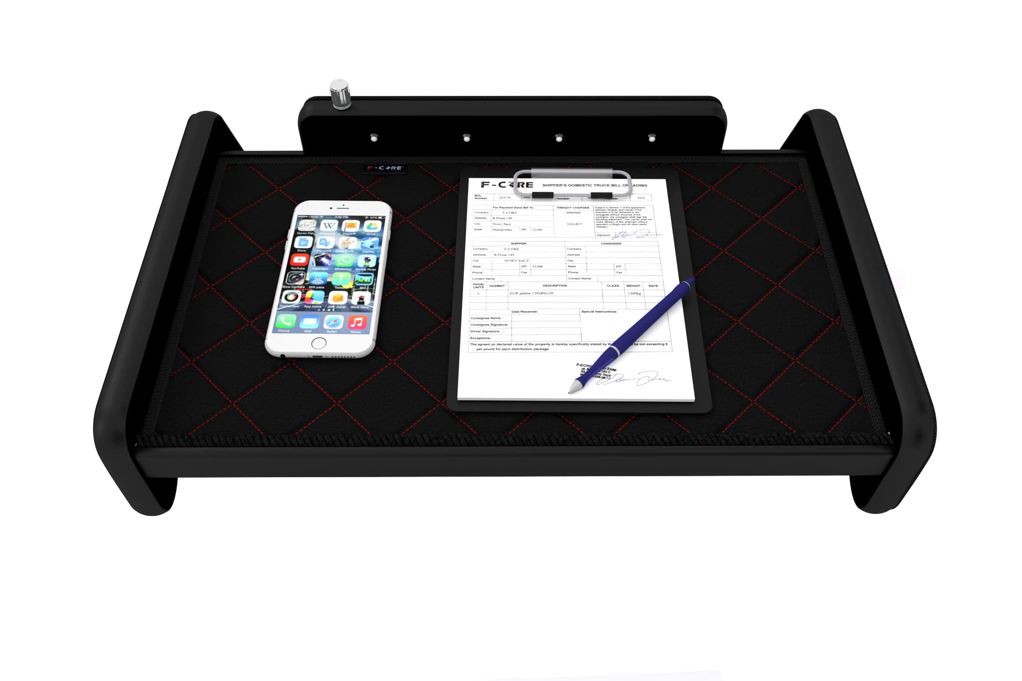 F-CORE Tafels op het dashboard van compatibel voor FIAT DUCATO III 07.06- PEUGEOT BOXER II 05.06-12.14 CITROEN JUMPER II 05.06-12.14 Midden ZWART/ROOD