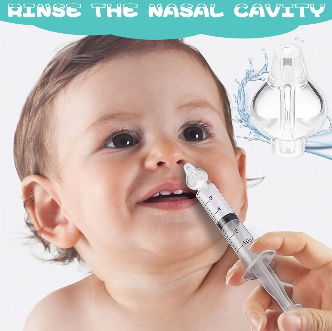 JEYORZY 9 pcs Beccuccio Morbido Lavaggio Nasale Bambini, Olive Nasali Per Lavaggi Neonato, Oliva Silicone Riutilizzabile, Nasali in Silicone per Lavaggi Neonato, Beccuccio Morbido Lavaggio Nasale
