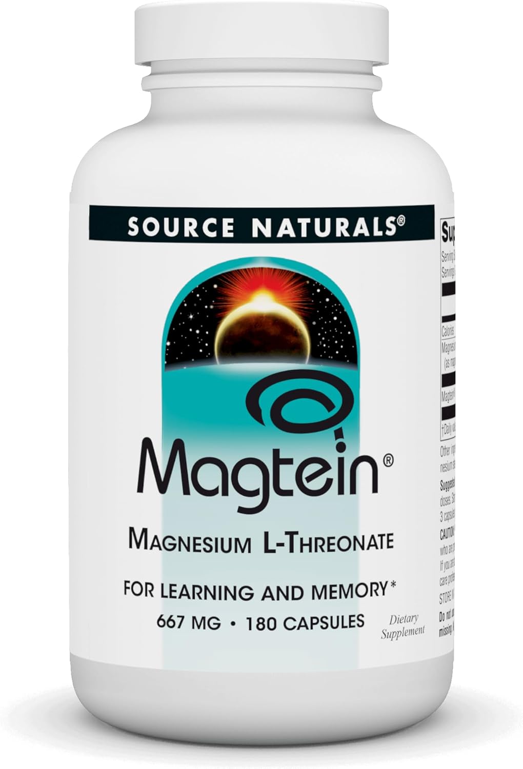 Source Naturals Magtein Magnesium L-Threonate, 667mg, Supports Focus, Mood, Healthy Memory, Cognitive Function – 180 Capsules Source Naturals Magtein Magnesium L-Threonate, 667mg, Supports Focus, Mood, Healthy Memory, Cognitive Function – 180 Capsules