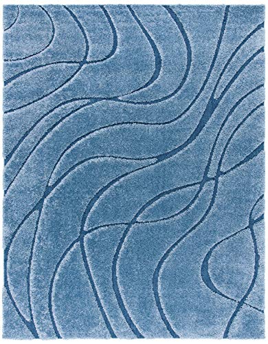 Image of Rectangular Handmade Super Soft Shag Carpet Rug Microfiber Area Carpet Rug For Living Room, Bedroom, Home Decor 3x5 Teal Blue