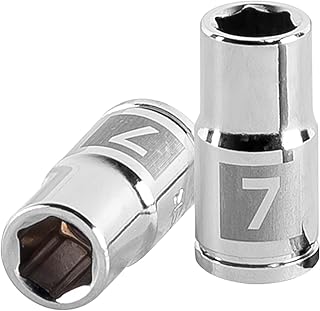 Truper 13169 / D-4707M - 7 mm 6-point Socket, 1/4