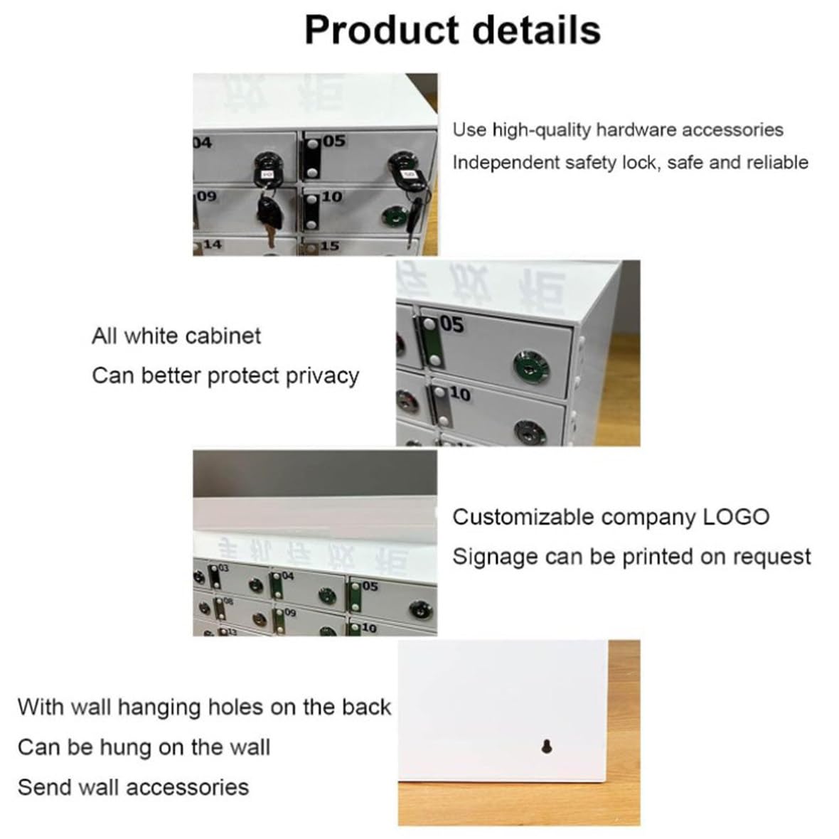 Armario Mural con Cerradura para teléfonos móviles - 40 de acrílico para oficinas y escuelas. Ideal para la stión Segura de Dispositivos móviles y soluces de Seguridad.