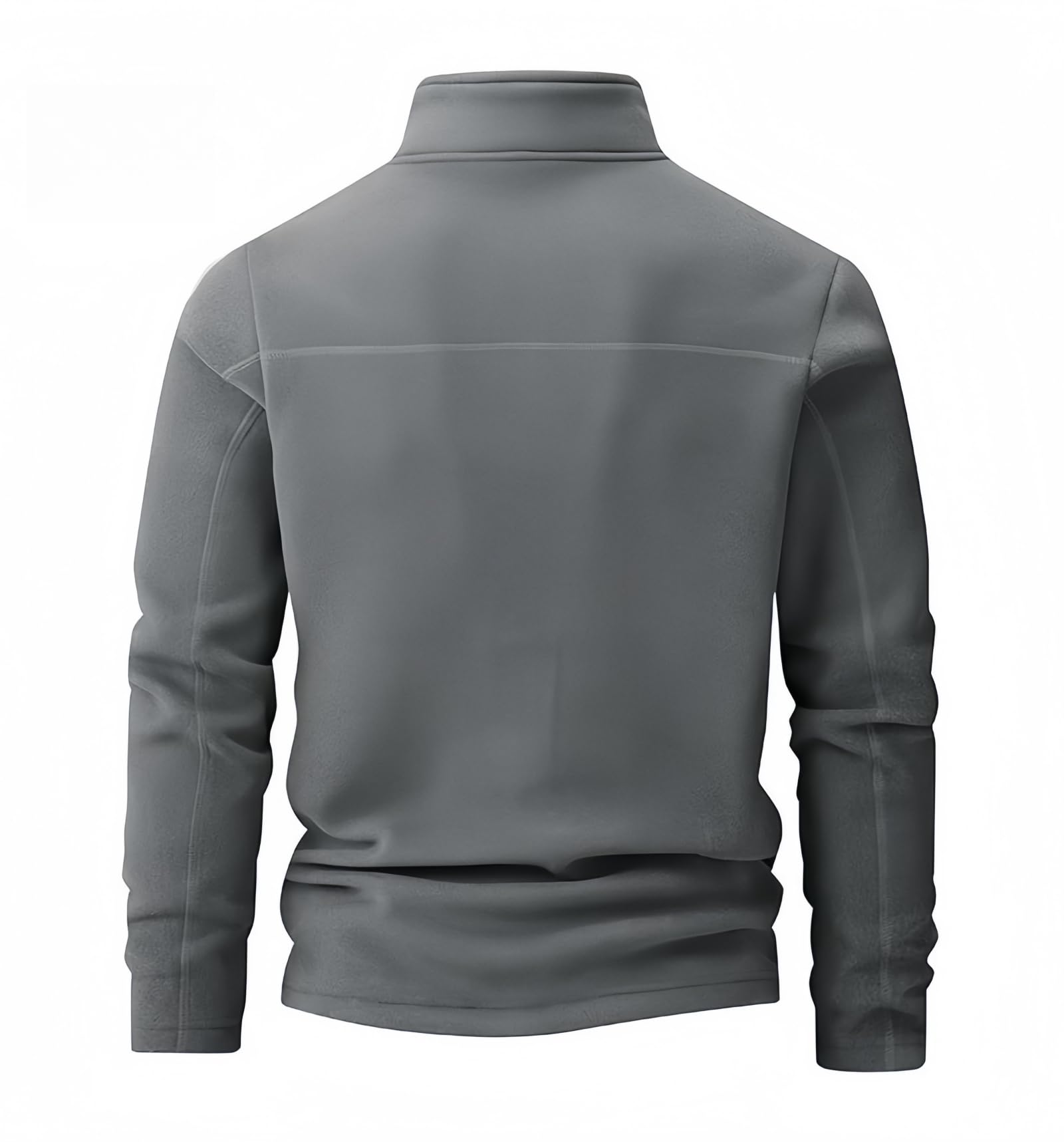 Męska bluza z kapturem aksamitny sweter męski plus L-9Xl - stylowy jednolity kolor jesienno-zimowy polar płaszcz ze stójką i półzamkiem błyskawicznym zapewnia bezproblemowe ciepło