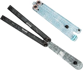 2pcs Plastic Butterfly Trainer, Practice Plastic Butterfly Knife Trainer Integral Channel Handle Matched with Copper Washer for Beginners Christmas, Birthday, Anniversary, Thanksgiving Day