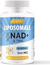 Liposomal NAD+ Softgels 500mg with TMG 250mg, More Efficient than Nicotinamide Riboside, Support Cellular Energy and Healthy Aging (60 Count)