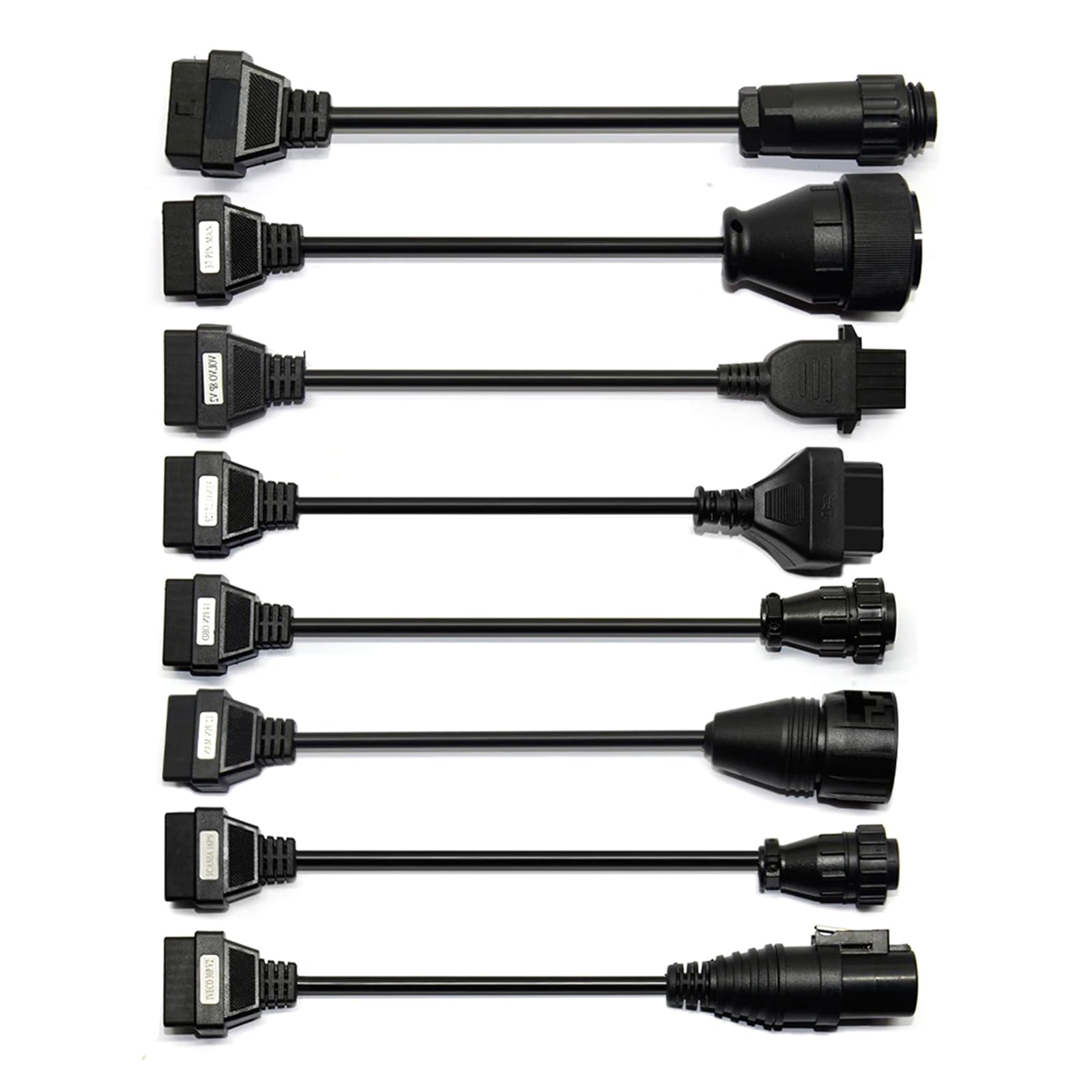 Hkfgdjdl 8x Adapter Cables Diagnostic Connector For Truck Engine Control Unit Programming Heavy Duty Vehicle Diagnostic Tool