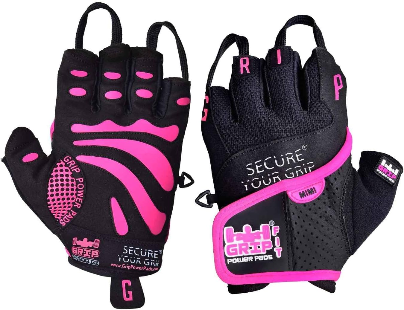 Grip Power Pads Mimi Women’s Workout Gloves – Lightweight Weightlifting Gloves with Strong Grip for Gym, Cross Training, Cycling, Pull-Ups, Climbing, Rowing & Fitness