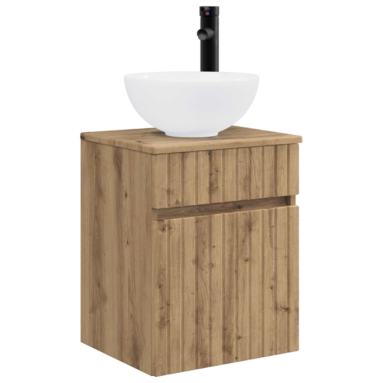 Vidaxl Wall-Mounted Sink Vanity Artisan Oak 39 X 41 X 64.5 Cm