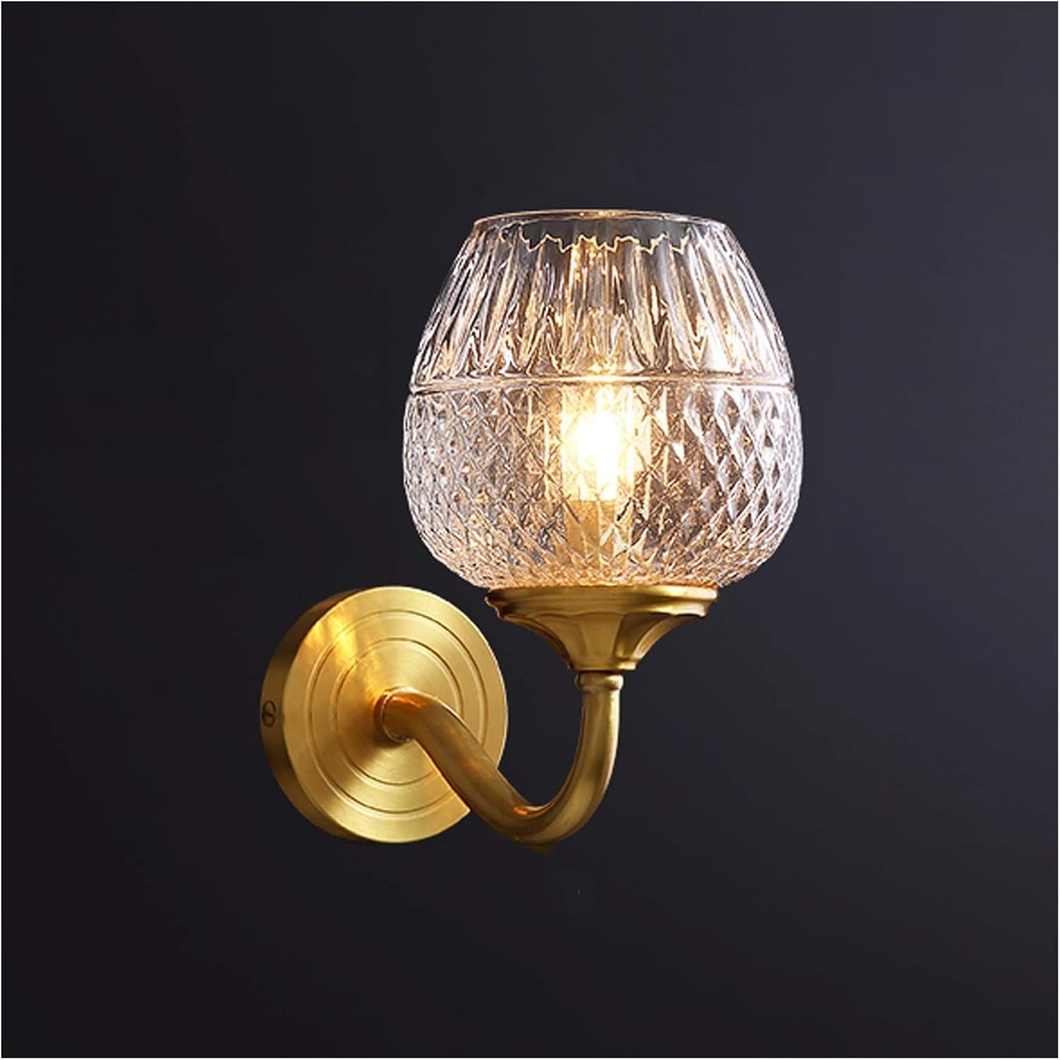 ASerZenith Luxury Wall Lamp Bedroom Bedside Lamp Living Room Background Wall All Copper Lamp Wall-Mounted Staircase Aisle Lighting,Chandelier Lamps(1Pack)