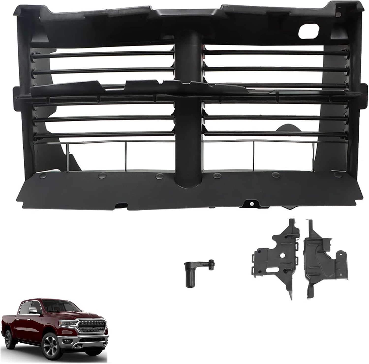 Car Radiator Active Grille Shutter Assembly Replacement for 1500 2013-2018 Replacement for CH1206110