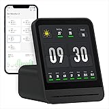 Qingping Air Quality Monitor Gen 2, Air Quality Monitor Indoor Detects PM2.5, CO2, PM10, Noise, Temperature and Humidity, New Upgraded Alarm Clock Function, Air Quality Tester for Bedroom, Smart Home - 1