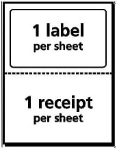 Avery Shipping Labels w/ Paper Receipts and TrueBlock Technology for Inkjet Printers 5-1/16" x 7-5/8", Pack of 25 (8127),White : Industrial & Scientific