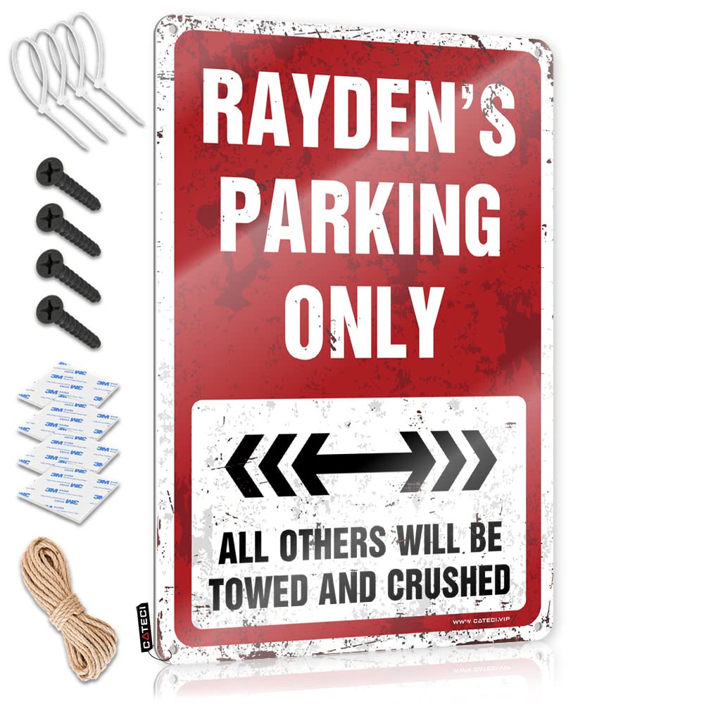 KRAZMURONGD Man Cave Signs For Men Rayden'S Parking Only Tin Sign(30X40CM)