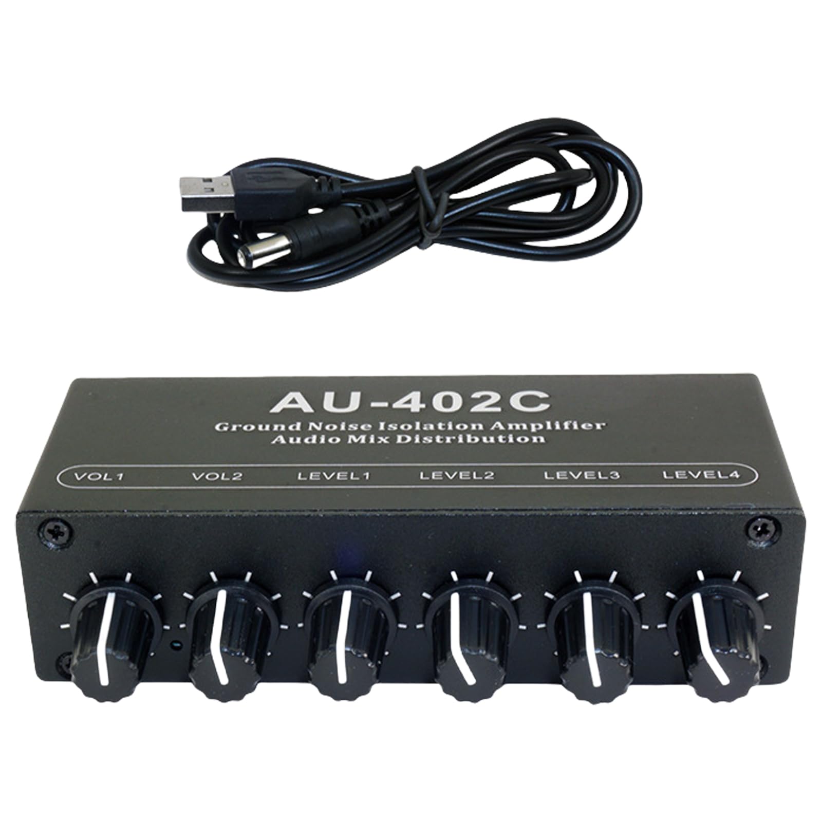 Mezclador de sonido estéreo portátil con control de canal independiente reducciones efectivas de ruido DC5v-12v alimentación control de volumen independiente
