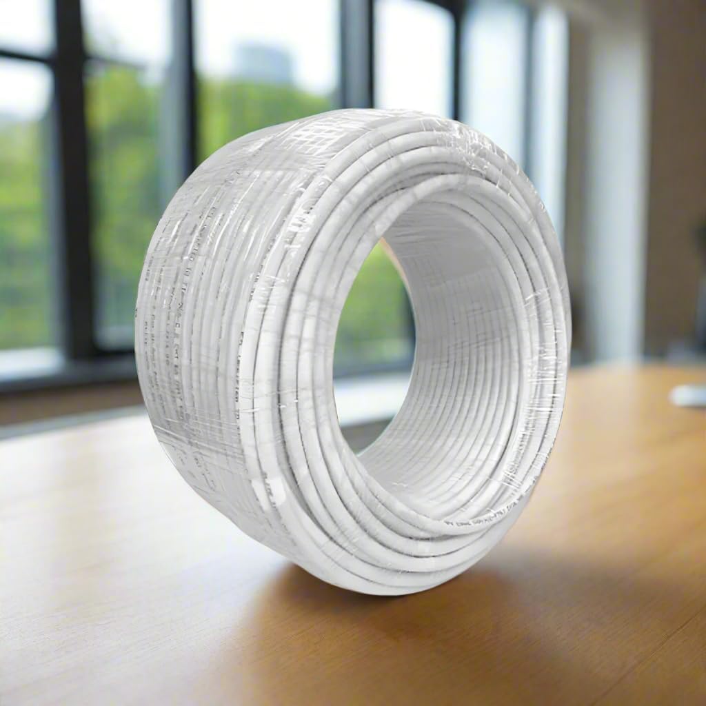 Elite 250ft. Cat6 Shielded Riser (CMR), F/UTP 23AWG, Solid Bare Copper, 550MHz, UL Listed, UL-LP Certification, Higher Performance PoE, (White)