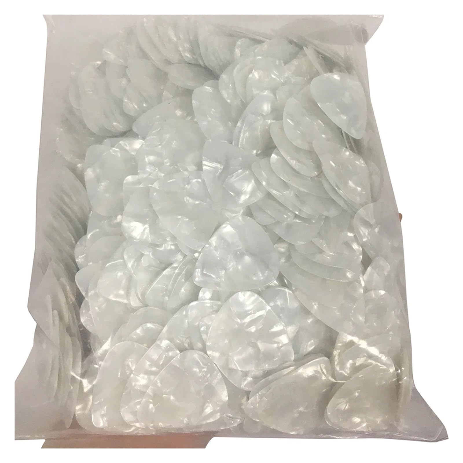 500 Púas De Guitarra Con Perlas Blancas Mixtas. | 500 púas de guitarra con perlas blancas, 4 grosores for bajos acústicos