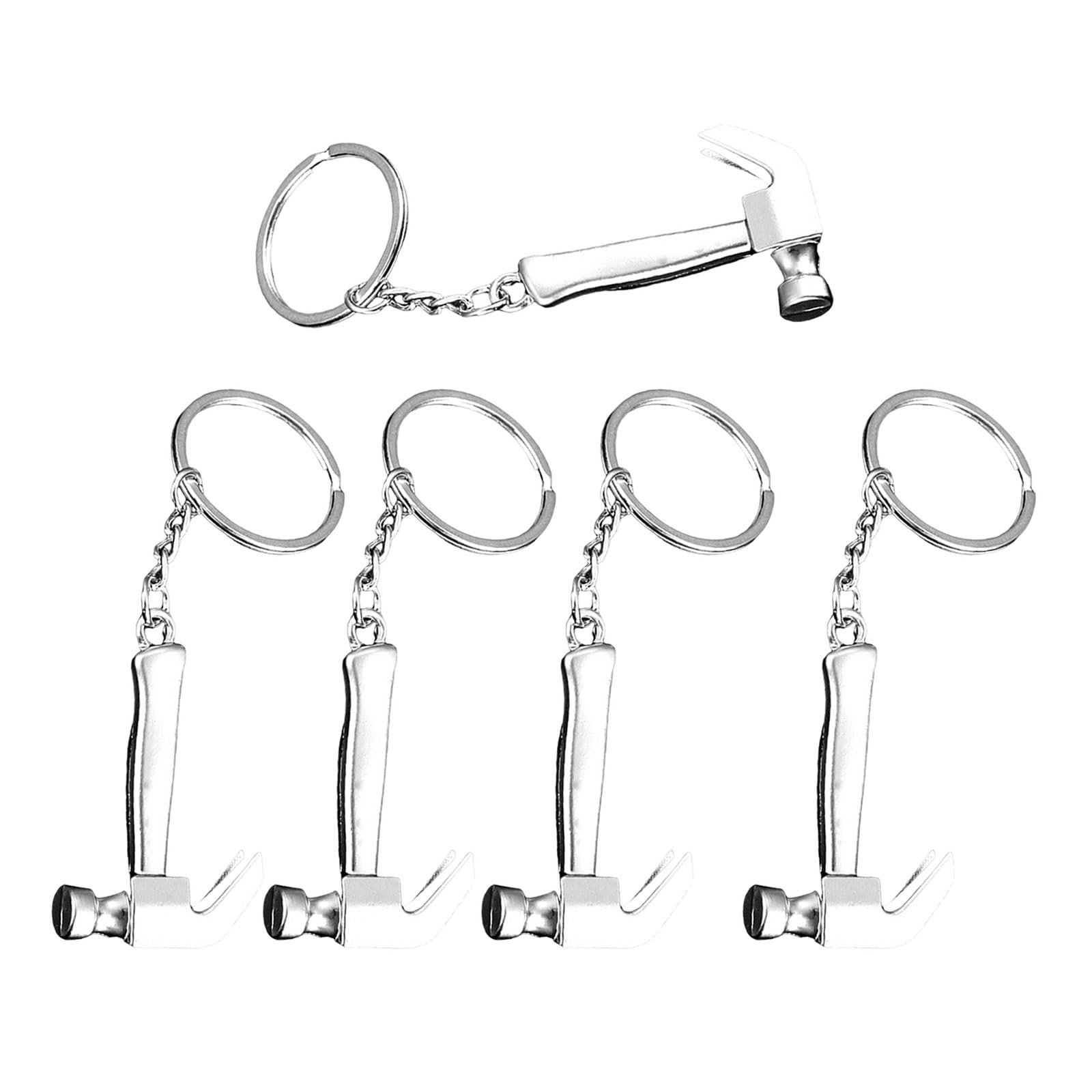 Tsophreniq Of 5 Spanner Hammer Keychains Wrench Spanner Pliers Shovel Screwdriver Shape Holder Hammer Keychain Bulk