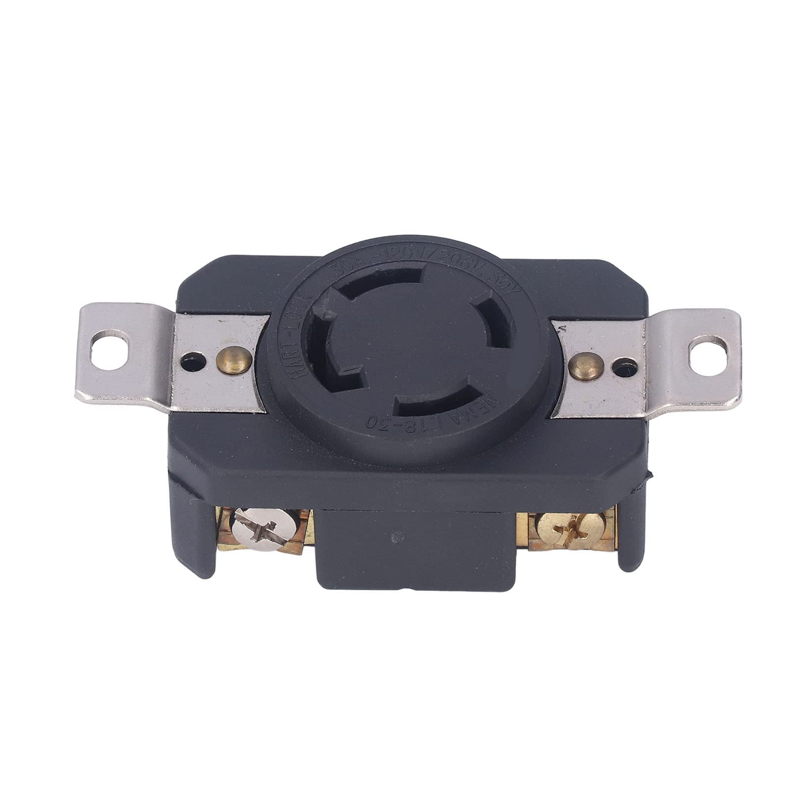 BORDSTRACT NEMA L18-30R Flush Mounting Locking Receptacle, 30 Amp