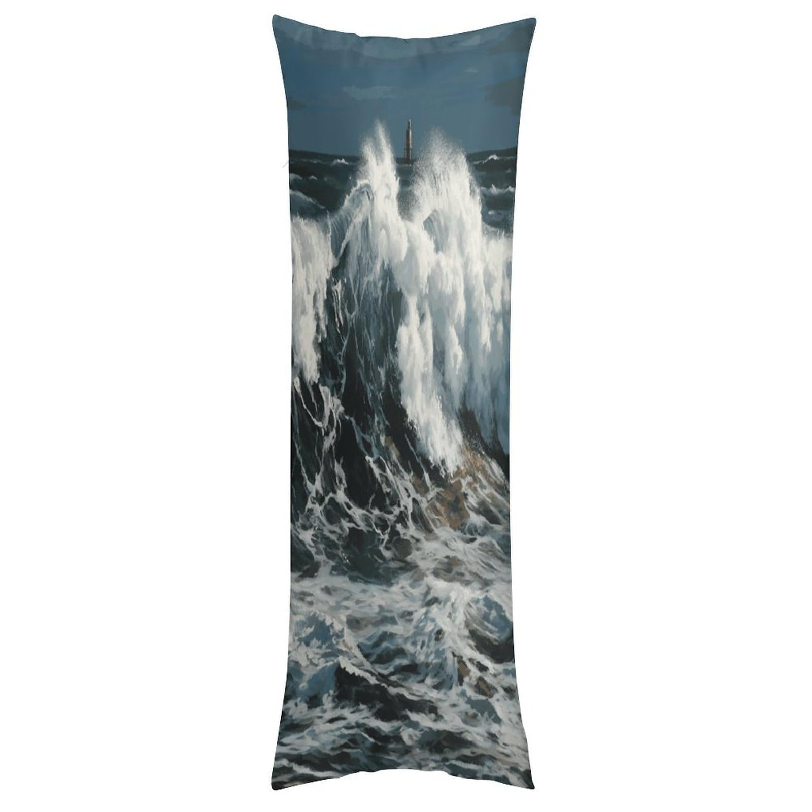 LDGSUPH The Sea Waves Pillow Cases Soft Pillowcase with Invisible Zipper Wrinkle Resistant Pillow Covers Breathable Removable Pillow Protector for Bed Sofa Car 20"x54"