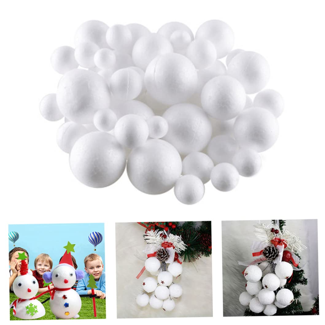 80 Boules Polystyrène Blanc - DIY Et Décoration - Pour Artisanat Et Décoration De Fête
