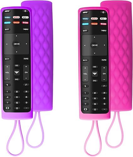 Miniatura 8 de Paquete de 2 fundas para control remoto Vizio, compatible con Vizio Remote Case XRT136 / XRT140 Series Universal Smart TV Control Funda de silicona