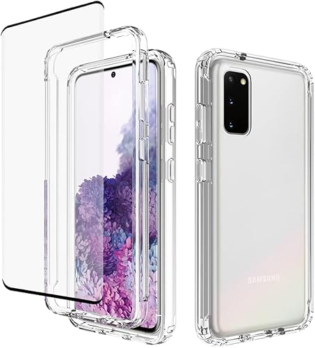 Zoeirc Funda para Galaxy S20 5G, funda para Samsung S20 SM-G981U con protector de pantalla de vidrio templado, suave 360, cuerpo completo, a prueba Zoeirc Funda para Galaxy S20 5G, funda para Samsung S20 SM-G981U con protector de pantalla de vidrio templado, suave 360, cuerpo completo, a prueba