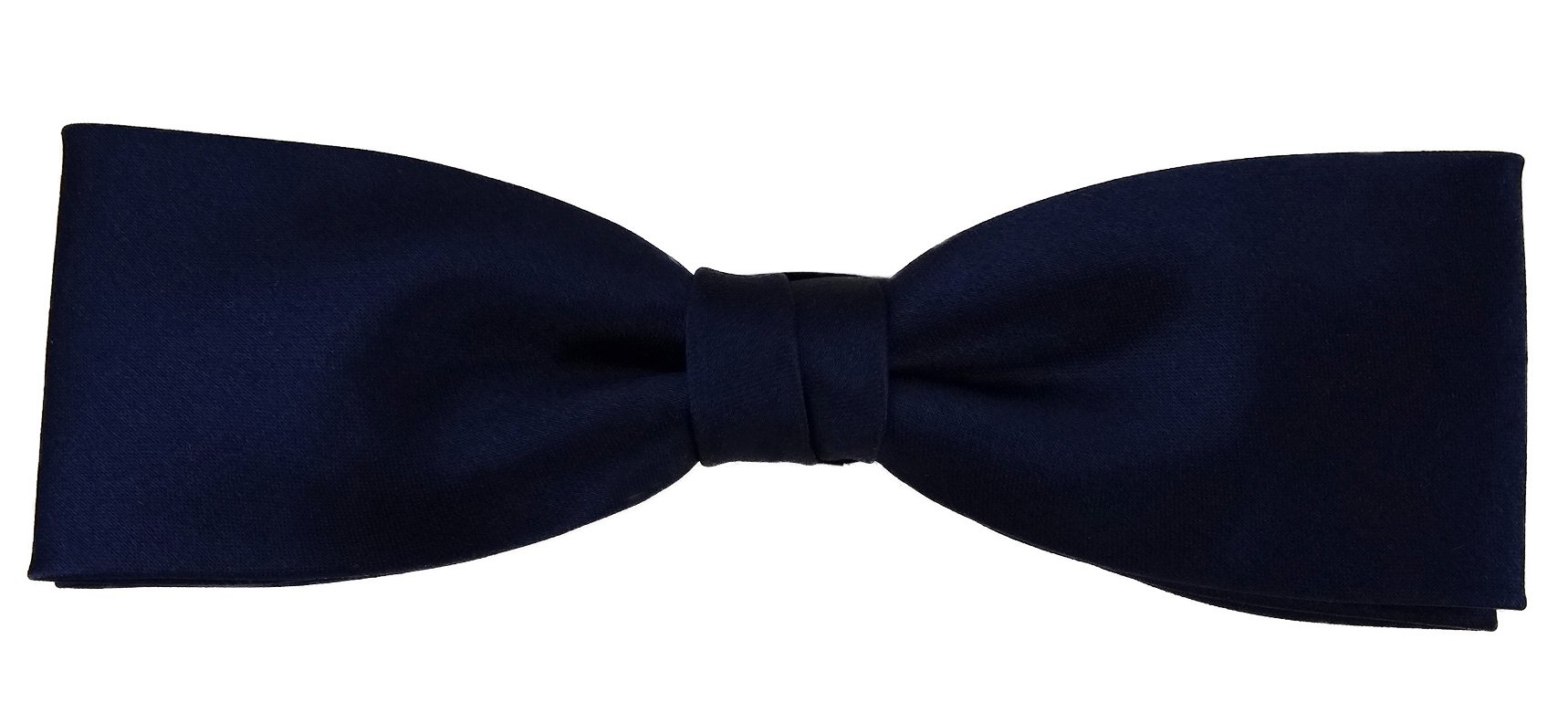 Tigertie Men's Marine Blue Prefabricated Narrow Silk Bow Tie In Monochrome + Box