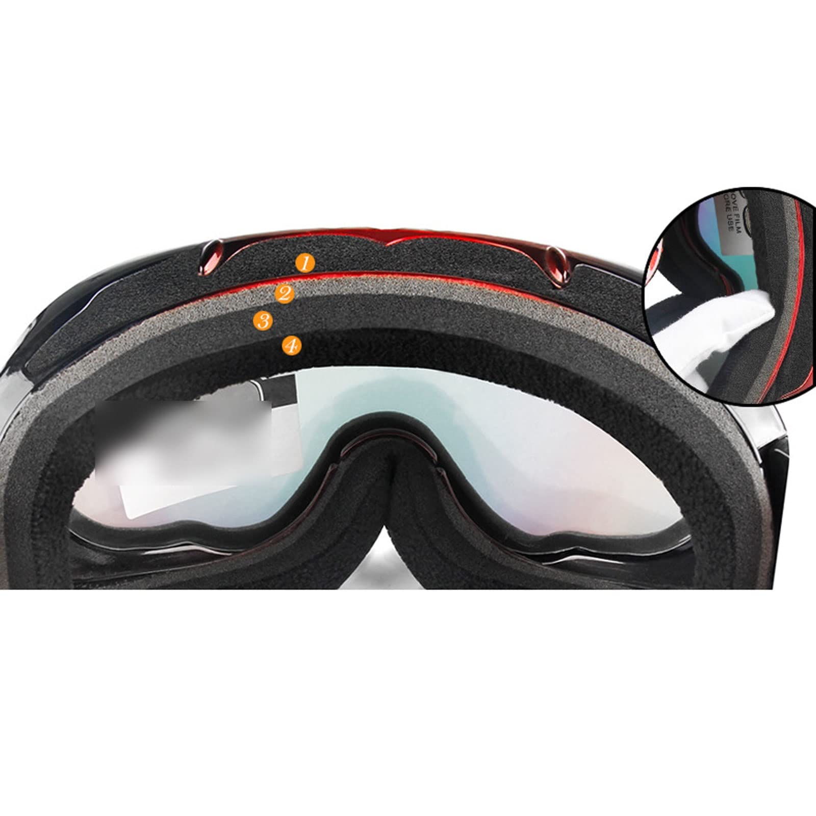 DieffematicHXJ Gogle narciarskie Gogle narciarskie - Okulary Gogle narciarskie/snowboardowe dla mężczyzn, kobiet i młodzieży (Color : Schwarz)