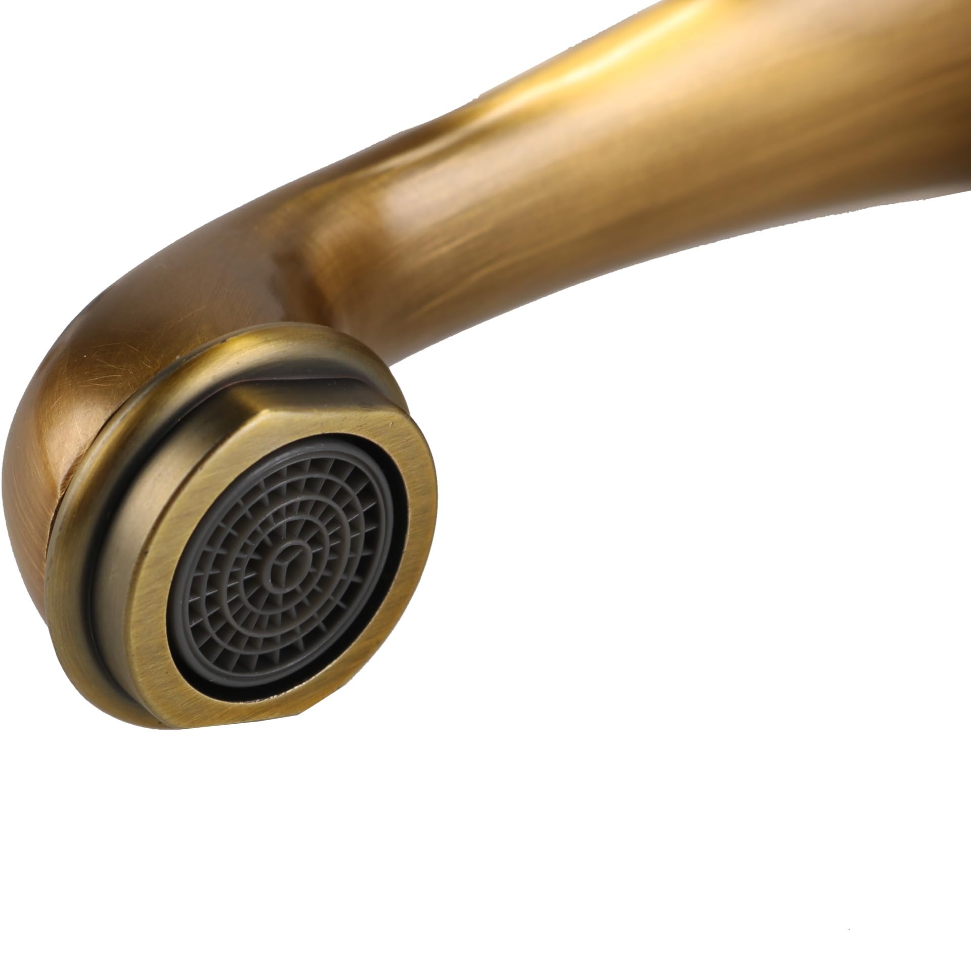 Sarini Retro Bathroom Basin Mixer Tap, Luxury Victorian Mixer Taps with Floral Ceramic Handle - Image 3