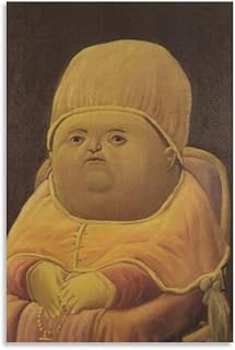 MOOSECILI Fernando Botero Paintings Prints Pope Leo X (after Raphael) Poster Cool Artworks Painting Wall Art Canvas Prints Hanging Picture Home Decor Posters Gift Idea 12x18inch(30x45cm)
