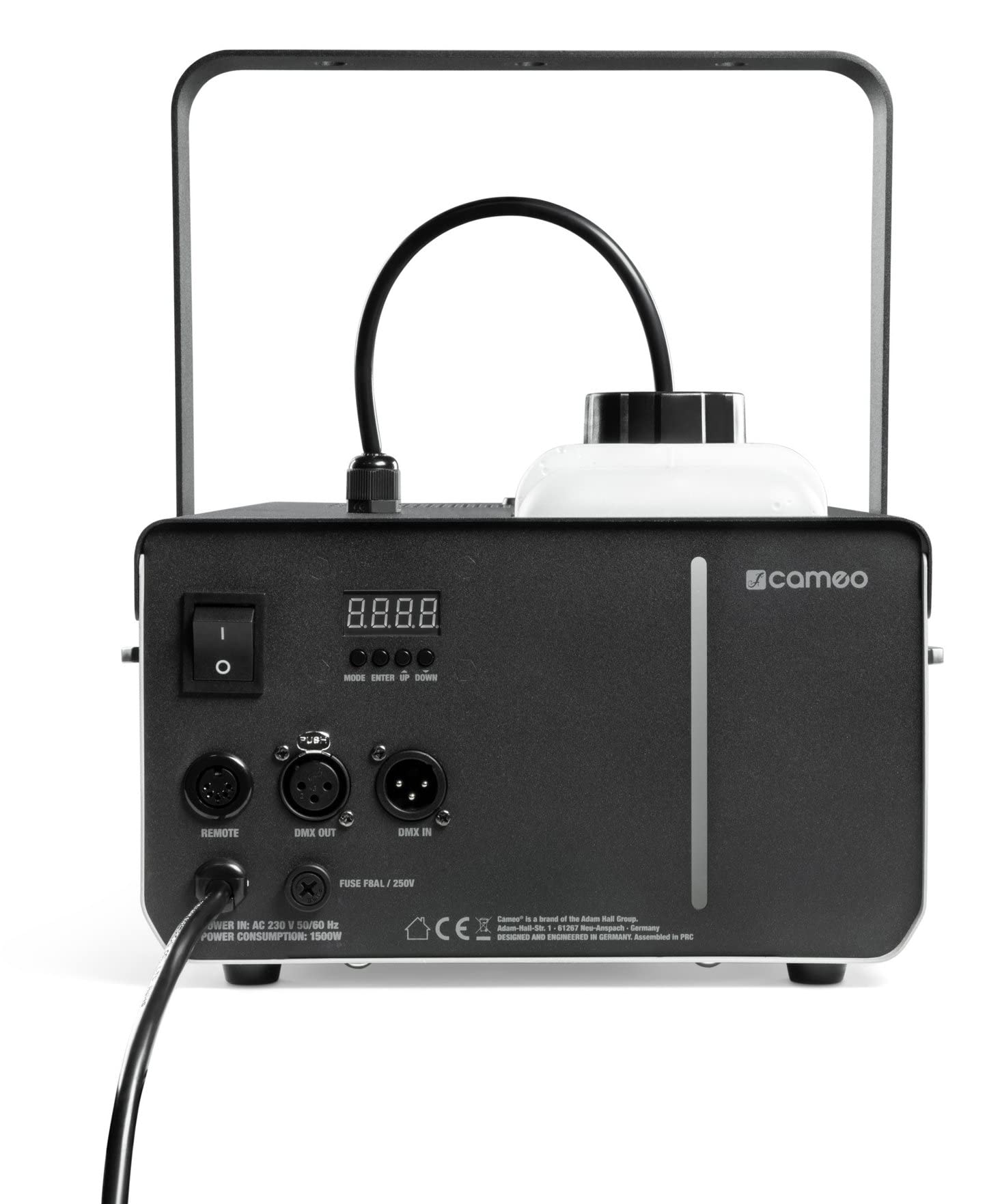 Cameo PHANTOM F5 - Nebelmaschine mit 1500 W Heizleistung und Zweifarbiger Tankbeleuchtung, schwarz