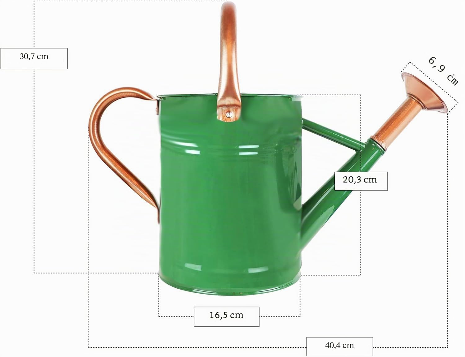 Gießkanne Metall Giesskanne Zimmerpflanzen 4l - Blumengießkanne Vintage Zink Gießkanne Garten
