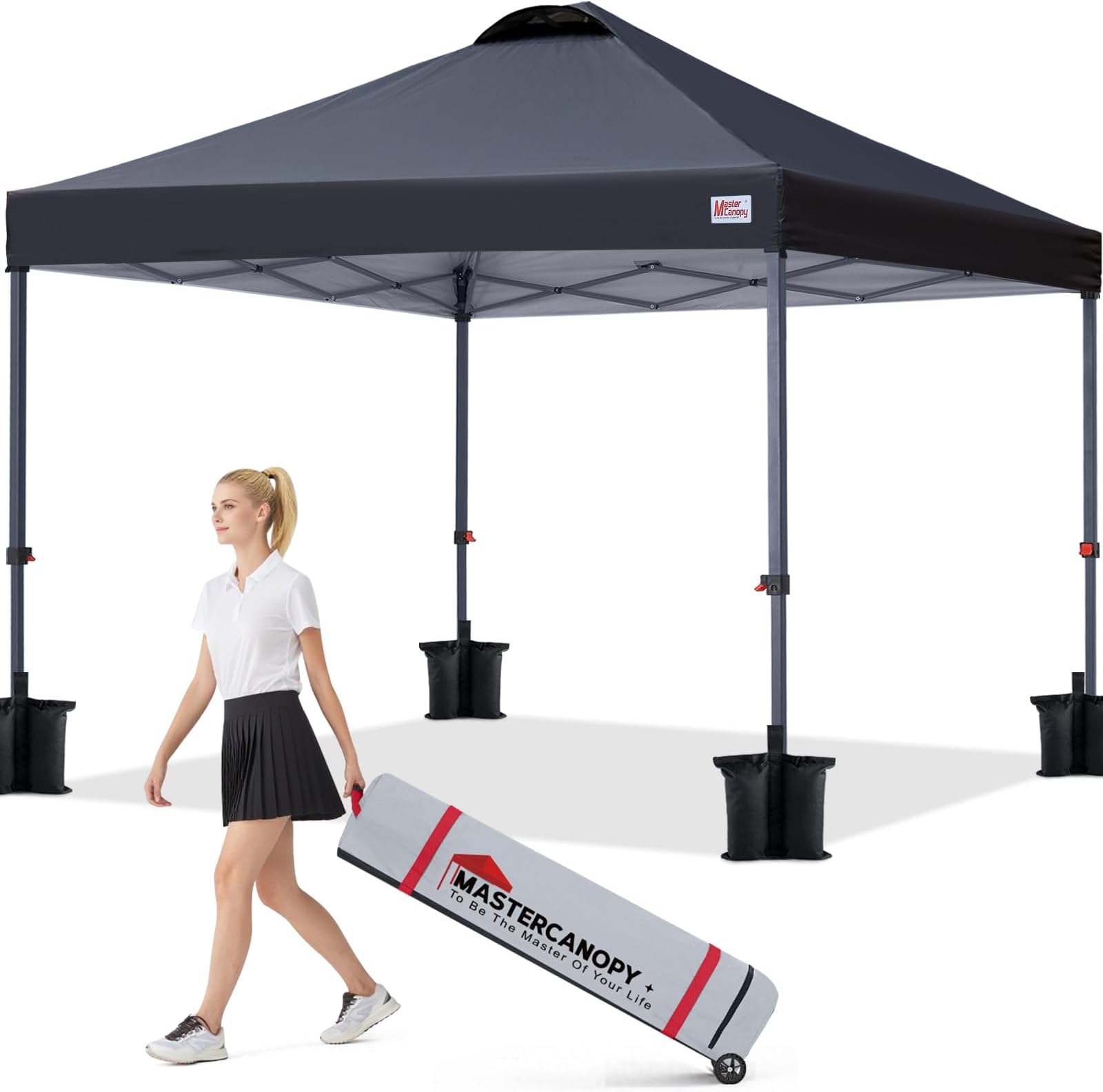 MASTERCANOPY Pop-up Gazebo Tent with Roller Bag