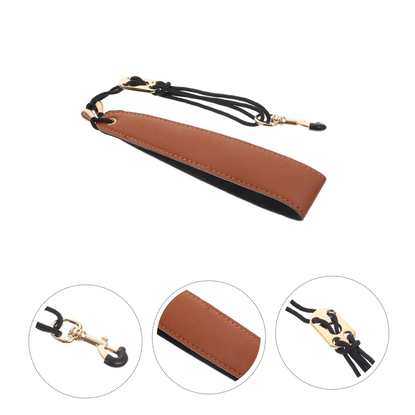 Abaodam 4pezzi Cinghia Regolabile Per Sax Tenore e Soprano Materiale Pelle Resistente Con Comfort Ottimale Accessorio Per Musicisti