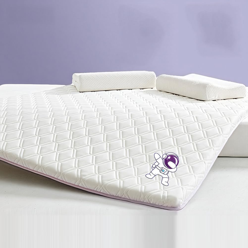 White/6cm,90 * 190cm, Materasso Futon Spessore 6Cm/9Cm Pavimento Giapponese Futon Materasso Pad Rotollare Materasso Letto Trapuntato Topper con Fascia Elastica Cuscinetto da Letto