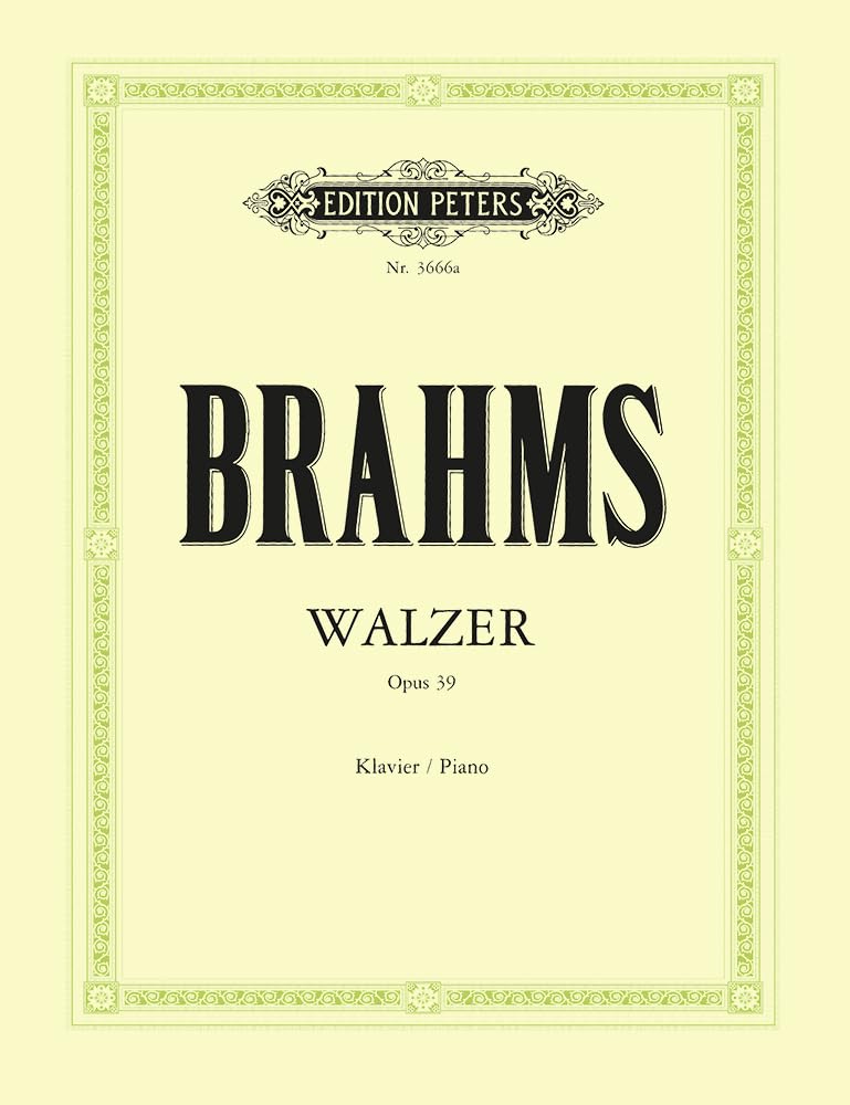 Brahms: 16 Waltzes Op.39 (Piano Solo) (EP3666A) (Edition Peters)