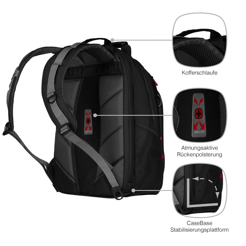WENGER Legacy Laptop-Tasche Notebook Aktentasche Organizer Schwarz/Grau