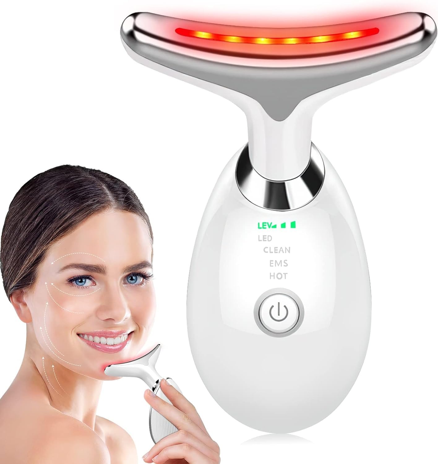 Lecherous Neck Face Massager, Firming Wrinkle Removal Tool, Vibration Massager with 3 Color Modes for Skin Tightening Face Sculpting (B0CYQ2K2N8) Amazon Price History, Amazon Price Tracker