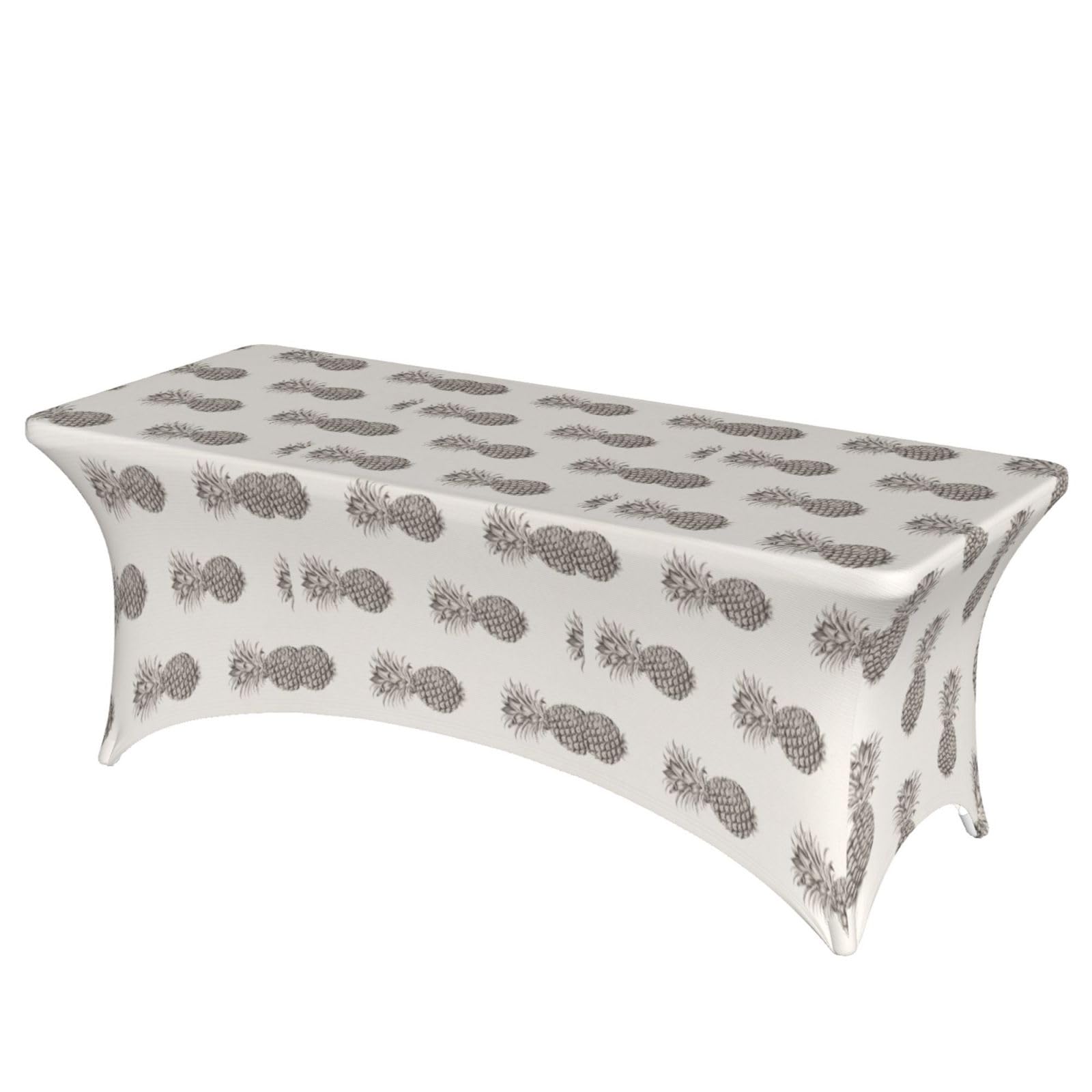 AYYQWE Lovely Pineapple Print Elastic Rectangular Tablecloth For Banquet Outdoor Picnics Office Table Cover