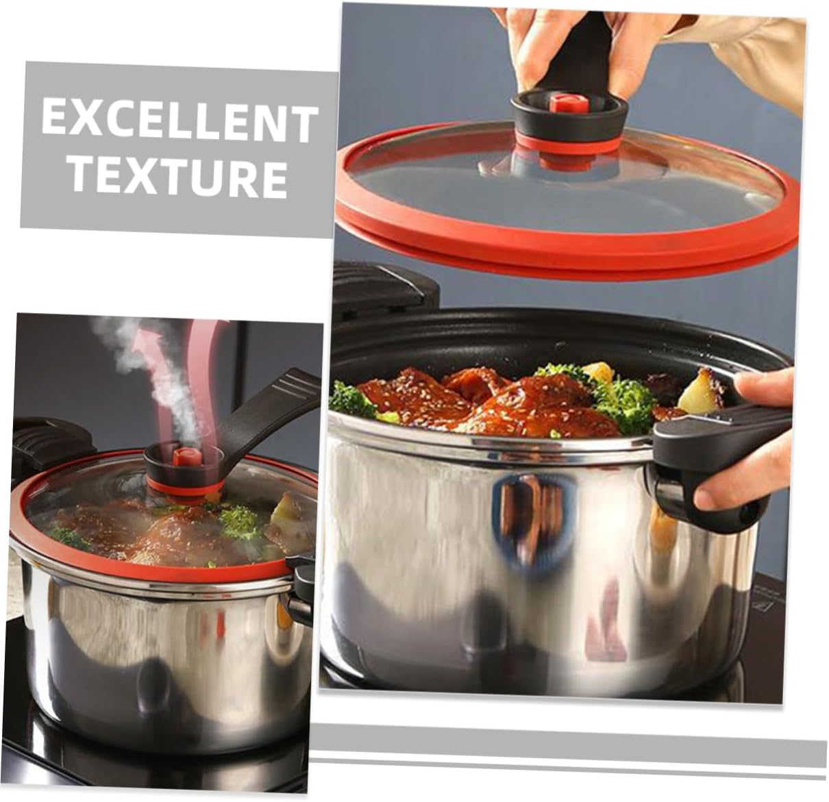 Pressure Cooker Stove Pressure Cooker Soup Pot Low Pressure Pot Stainless Steel for Kitchen Boiling