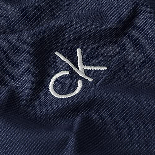 Foto von Calvin Klein Herren Zentral Eco Leichte Golf-Polo-Hemd - Marine - XL