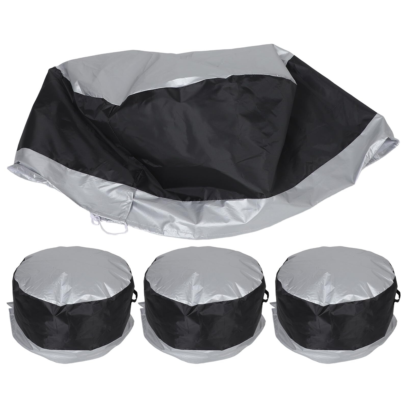 Healvian 4 Pièces Housse de Roue de Secours Étui de Protection pour Roue de Secours pour Remorque Accessoires pour Camping-Cars