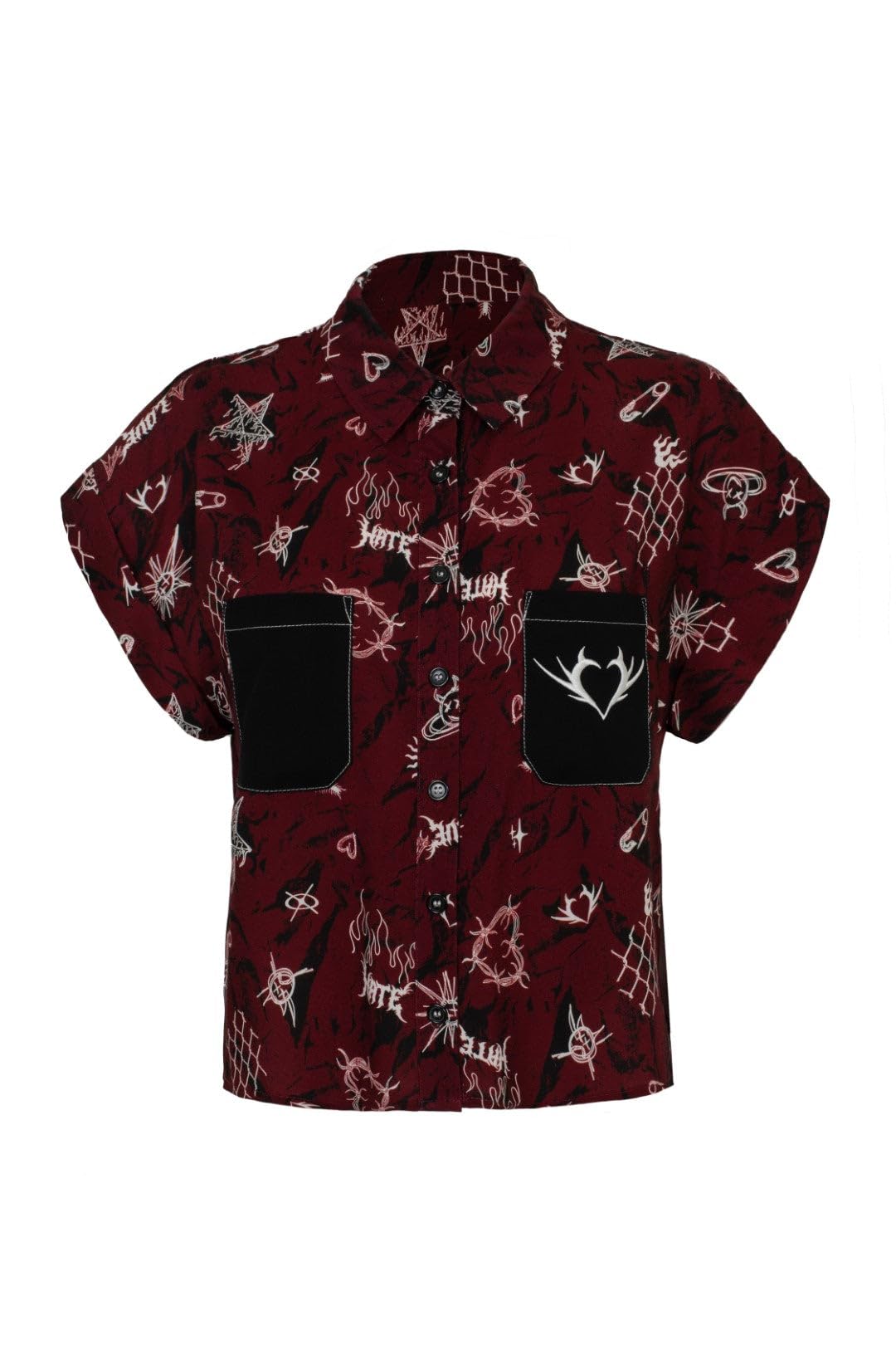 Hell Bunny Unisex Blk Doomed Shirt
