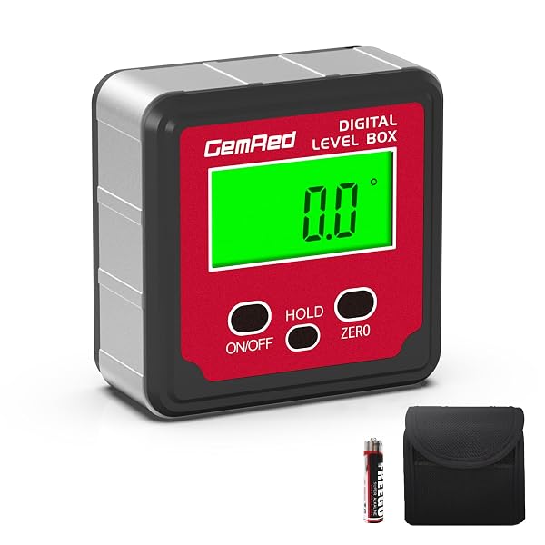 GemRed Digitaler Winkelmesser mit Magnetfuss LCD