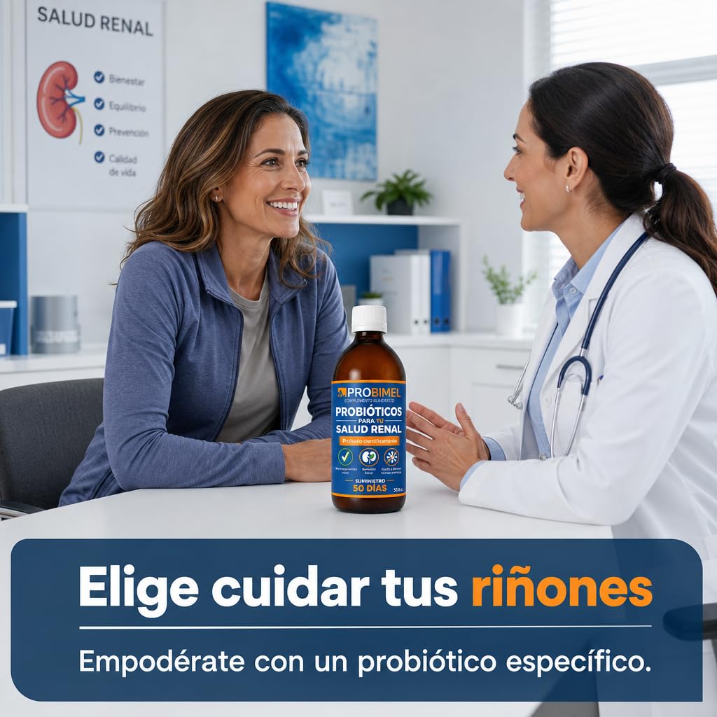 Nefro Complemento Alimenticio para la Salud Renal 500Ml - Probiótico para Apoyar el Eje Intestino Riñón - Apoyo Nutricional para Personas con Enfermedad Renal Crónica (250ml)