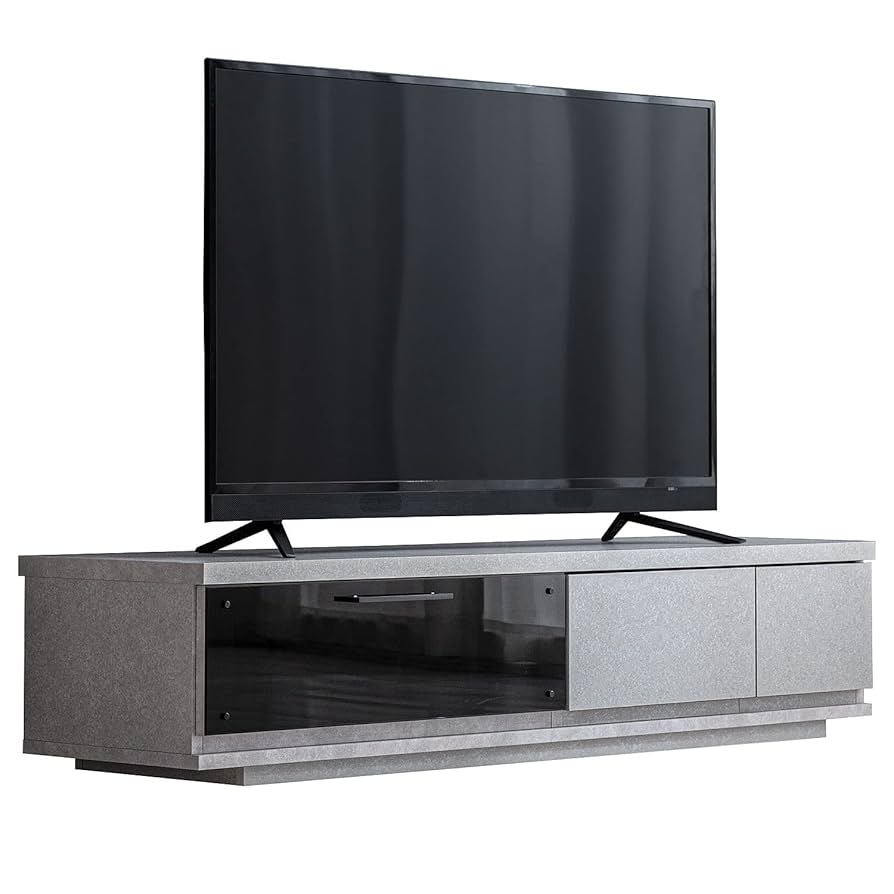 大川家具テレビ台 ローボード 完成品 150cm コンクリート調 ライトグレー Amazon｜テレビボード テレビ台 幅150 コンクリート調 日本製
