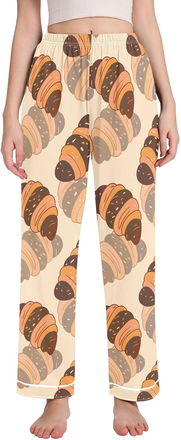 SUABO Womens Pajama Pants Cherry Pattern Sleep Lounge Pj Bottoms Sleepwear
