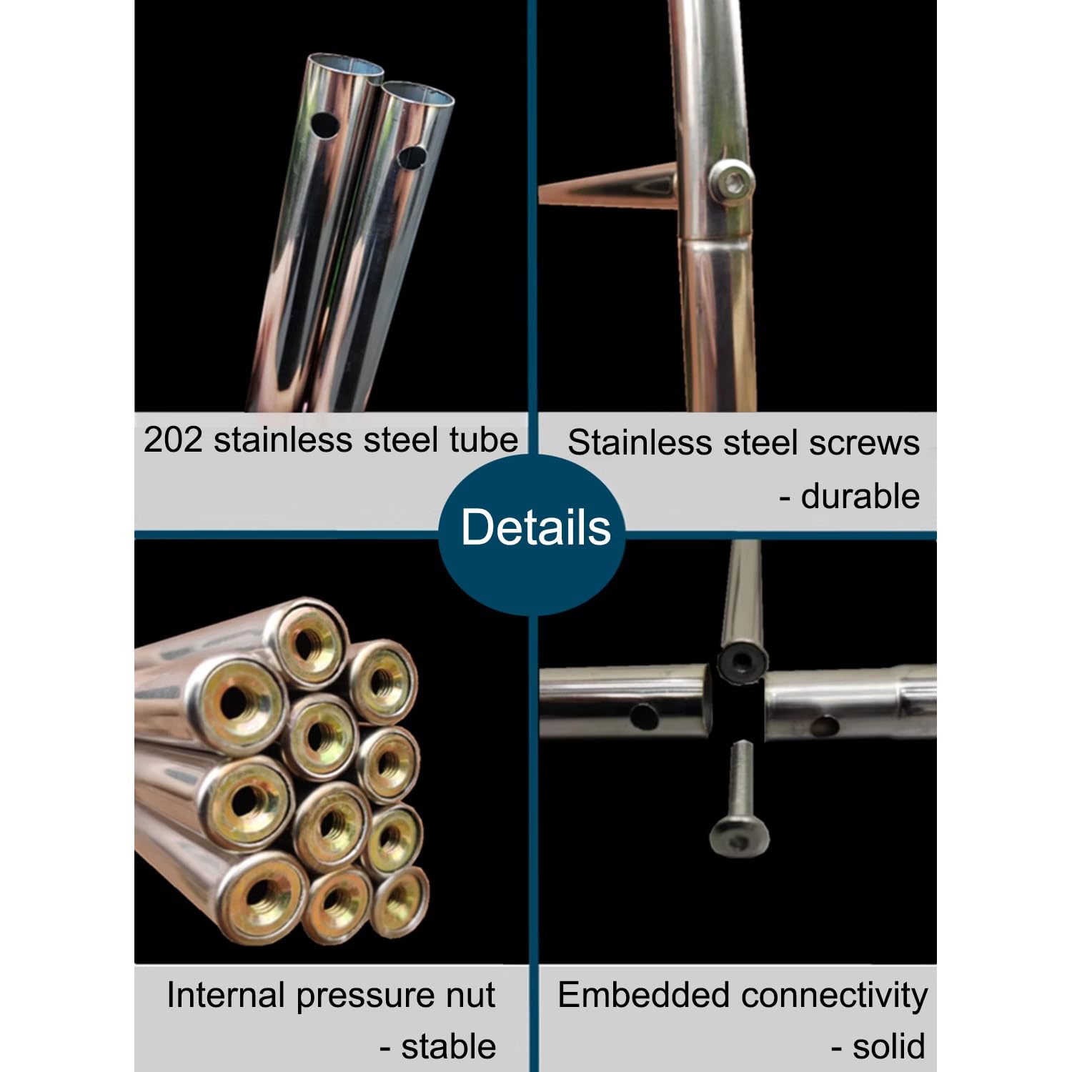Arco da giardino in acciaio inox – graticcio in metallo resistente alle intemperie per rose, giardino, prato e terrazza, durevole ed elegante arco da giardino