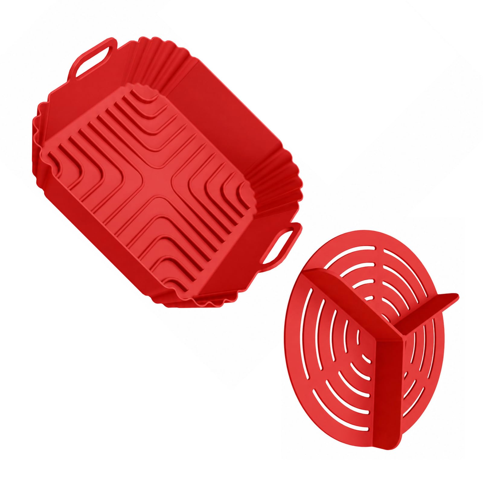 Tsophreniq 2PCS Air Fryers Basket Liners Rectangular Silicone Baking Pads Air Fryers Accessories Suitable for Kitchen Cooking Use Cooker Silicone Baking Mat