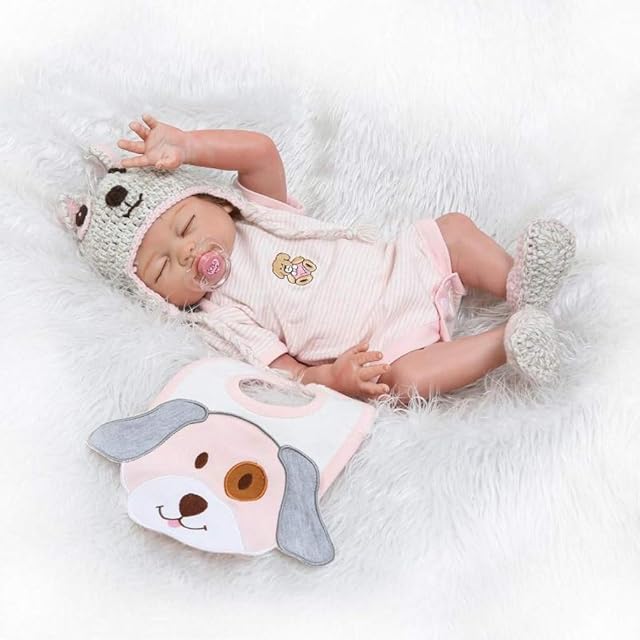 ZIYIUI Reborn Baby Dolls Girl 20 Inch 50 Cm Reborn Dolls Full Body Silicone Vinyl Sleeping Reborn Newborn Dolls Realistic Newborn Girl Boy Gift Toys for age 3 + (22inch)